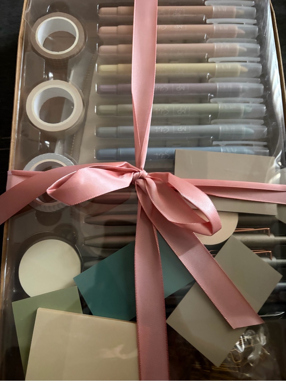 Pink Ribbon Bible journaling kit. Pastel Brush Pens and Tape